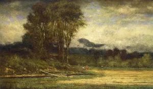 Landscape with Pond by George Inness - Oil Painting Reproduction