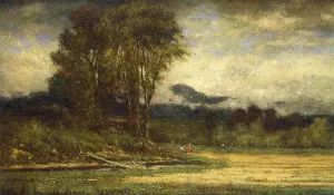 Landscape with Pond Oil painting by George Inness