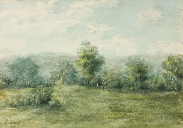 Landscape by George Inness - Hand-Painted Oil Painting Reproduction