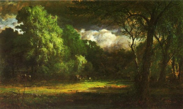 Main Product Photo of Medfield, Massachusetts Painting by George Inness