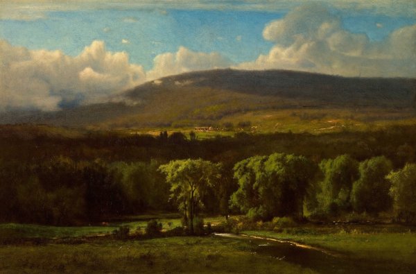 Medway, Massachusetts  by George Inness - Hand-Painted Oil Painting Reproduction