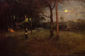 Moonlight, Tarpon Springs, Florida by George Inness - Oil Painting Reproduction