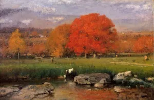 Morning, Catskill Valley Oil painting by George Inness