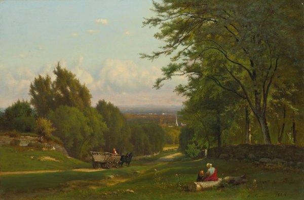 Near Leeds, New York  by George Inness - Hand-Painted Oil Painting Reproduction