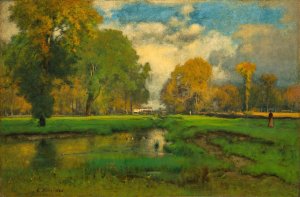 October by George Inness Oil Painting