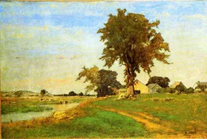 Old Elm at Medfield by George Inness - Oil Painting Reproduction