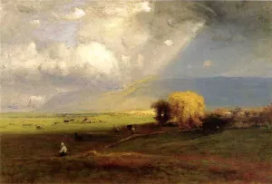 Passing Clouds also known as Passing Shower by George Inness - Oil Painting Reproduction
