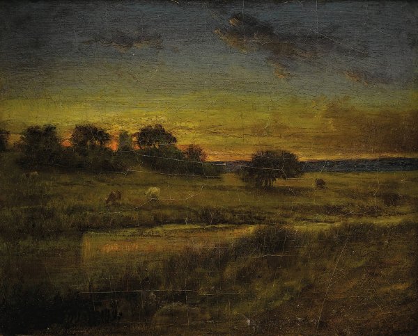 Main Product Photo of Pasture at Dawn  Painting by George Inness