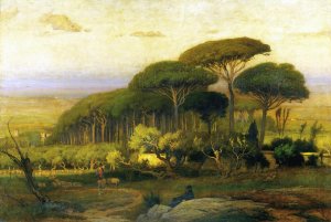 Pine Grove of the Barberini Villa Oil painting by George Inness