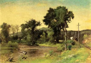 Pompton Junction by George Inness - Oil Painting Reproduction