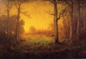 Rural Landscape by George Inness - Oil Painting Reproduction