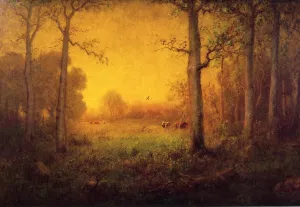 Rural Landscape Oil painting by George Inness