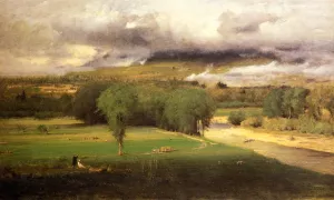 Sacco Ford: Conway Meadows by George Inness - Oil Painting Reproduction