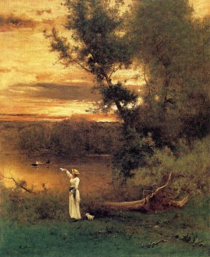 Shades of Evening Oil painting by George Inness