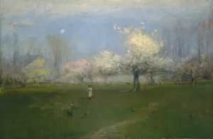Spring Blossoms, Montclair, New Jersey by George Inness Oil Painting