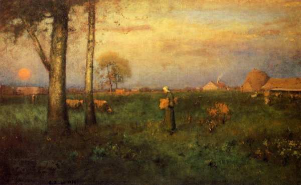 Main Product Photo of Sundown Painting by George Inness