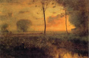 Sunset at Montclair by George Inness - Oil Painting Reproduction