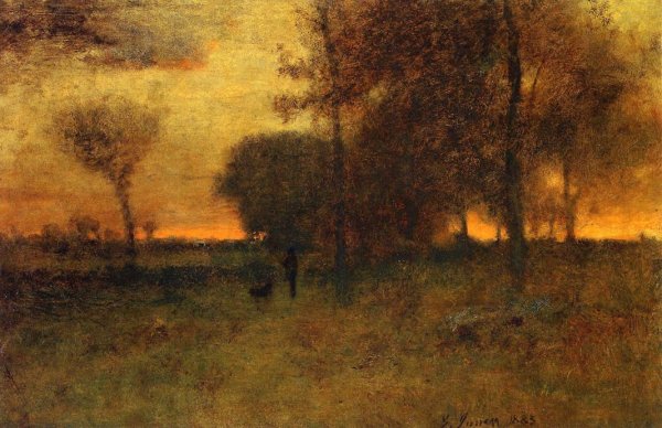 Main Product Photo of Sunset Glow Painting by George Inness