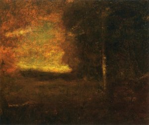 Sunset Landscape by George Inness Oil Painting