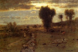 The Clouded Sun Oil painting by George Inness