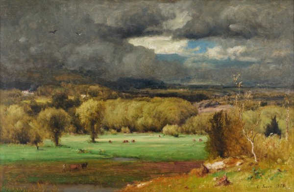 The Coming Storm  by George Inness - Hand-Painted Oil Painting Reproduction
