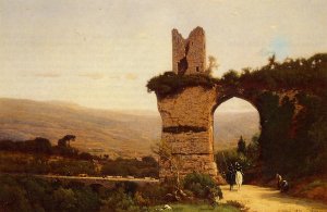 The Commencement of the Galleria Oil painting by George Inness