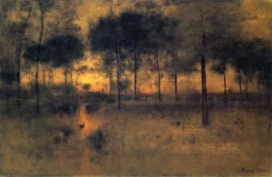 The Home of the Heron by George Inness - Oil Painting Reproduction