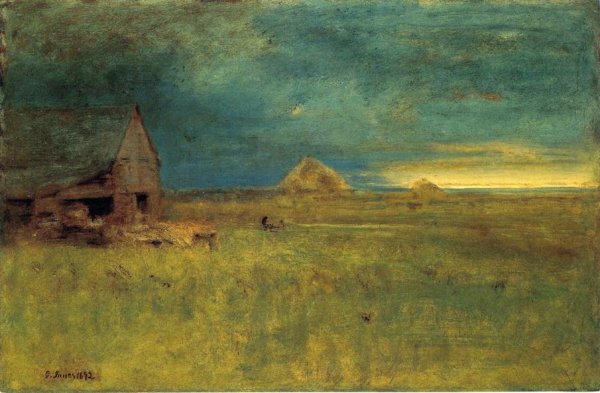 Main Product Photo of The Lone Farm, Nantucket Painting by George Inness