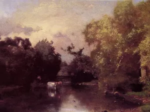 The Pequonic, New Jersey by George Inness - Oil Painting Reproduction