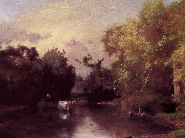 The Pequonic, New Jersey by George Inness - Hand-Painted Oil Painting Reproduction