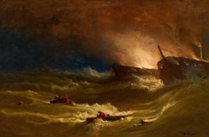 Tragedy at Sea by George Inness Oil Painting