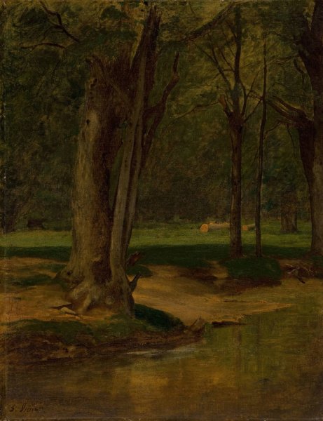 Trout Stream, North Conway  by George Inness - Hand-Painted Oil Painting Reproduction