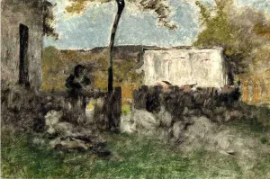 White Turkeys Oil painting by George Inness
