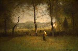 Wood Gatherers, An Autumn Afternoon by George Inness Oil Painting