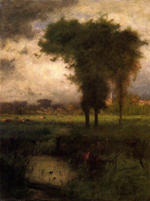 Woodland Scene by George Inness Oil Painting