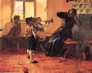 Children's Concert by George Jakobides - Oil Painting Reproduction