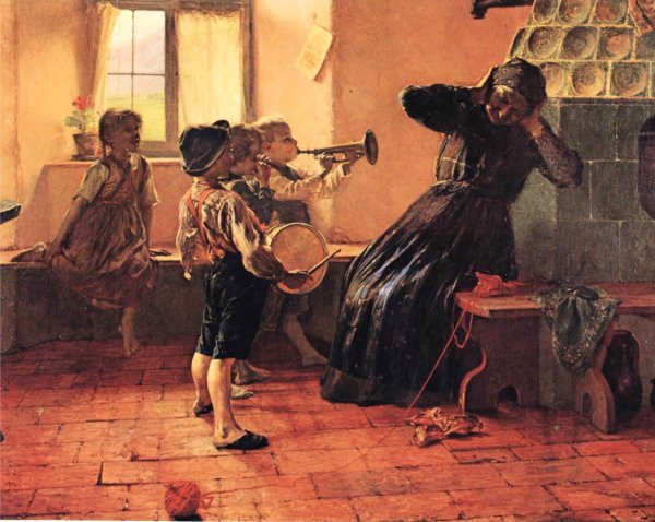 Children's Concert by George Jakobides - Hand-Painted Oil Painting Reproduction