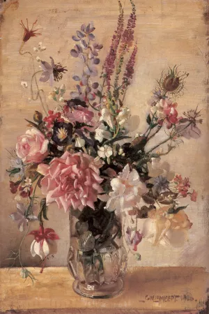 A Garden Bunch by George Lambert Oil Painting