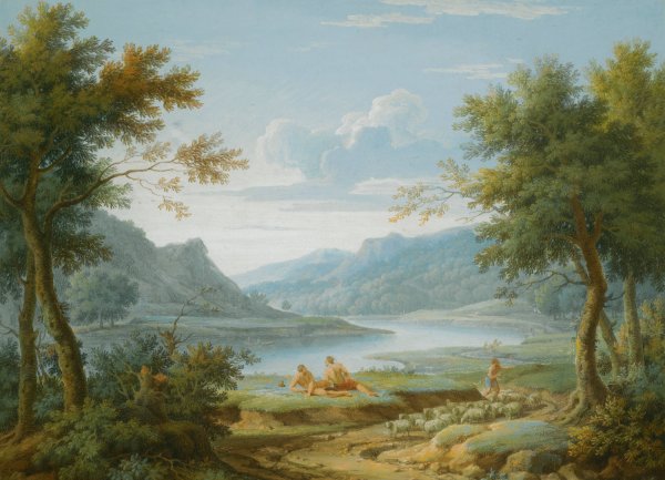 Classical Landscape  by George Lambert - Hand-Painted Oil Painting Reproduction