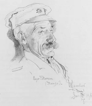 Major Andrew Barton 'Banjo' Patterson by George Lambert - Oil Painting Reproduction
