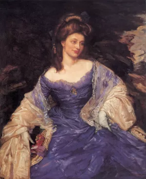 Miss Katherine Powell by George Lambert - Oil Painting Reproduction