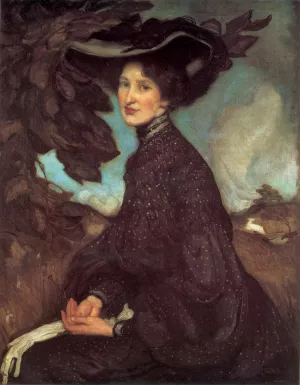 Miss Thea Proctor by George Lambert - Oil Painting Reproduction