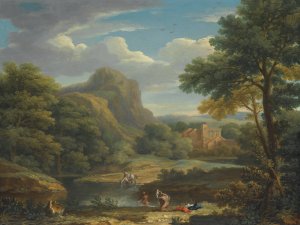 Mountainous Landscape by George Lambert Oil Painting