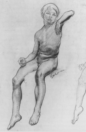 Seated Boy by George Lambert Oil Painting