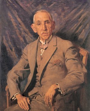 William Morris Hughes by George Lambert Oil Painting