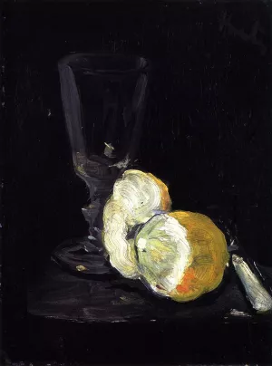A Peeled Lemon by George Leslie Hunter - Oil Painting Reproduction