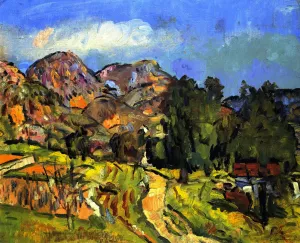 Provencal Landscape Oil painting by George Leslie Hunter