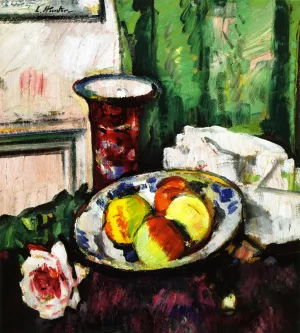 Still Life with Apples and a Pink Vase