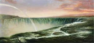 Niagara Falls at Sunset by George Loring Brown - Oil Painting Reproduction