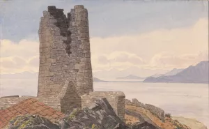 O'Hara's Tower, Gibraltar by George Lothian Hall Oil Painting